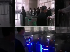 RFID রিডার সহ পথচারী সুইং ব্যারিয়ার টার্নস্টাইল SUS304 স্টেইনলেস স্টিল